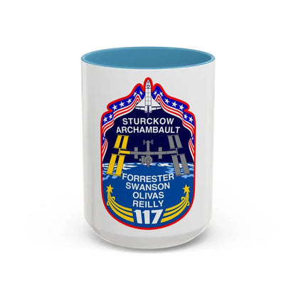 STS 117 (NASA) Accent Coffee Mug 15oz Light Blue - Go Mug Yourself