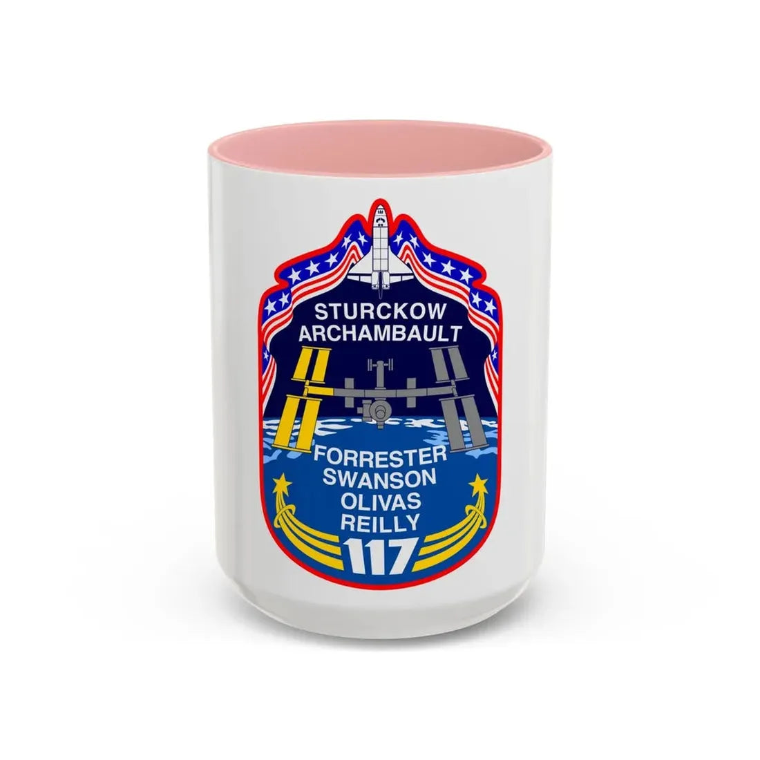 STS 117 (NASA) Accent Coffee Mug 15oz Pink - Go Mug Yourself