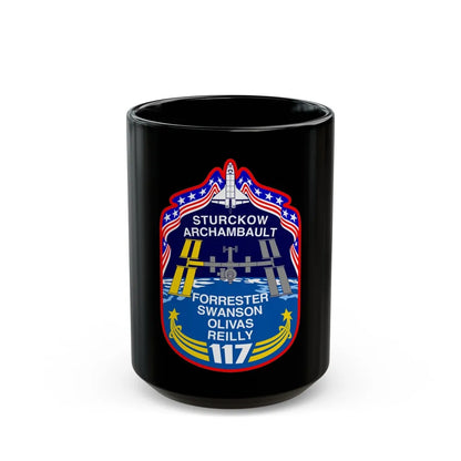 STS 117 (NASA) Black Coffee Mug-15oz-Go Mug Yourself