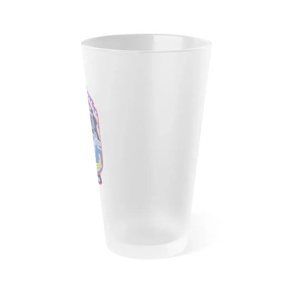 STS 117 Patch v2 (NASA) Frosted Pint Glass 16oz - Go Mug Yourself