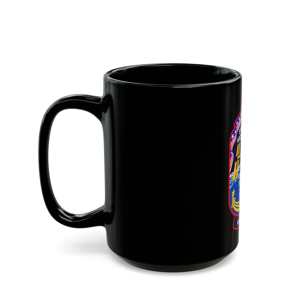 STS 117 Patch v2 NASA (NASA) Black Coffee Mug-Go Mug Yourself