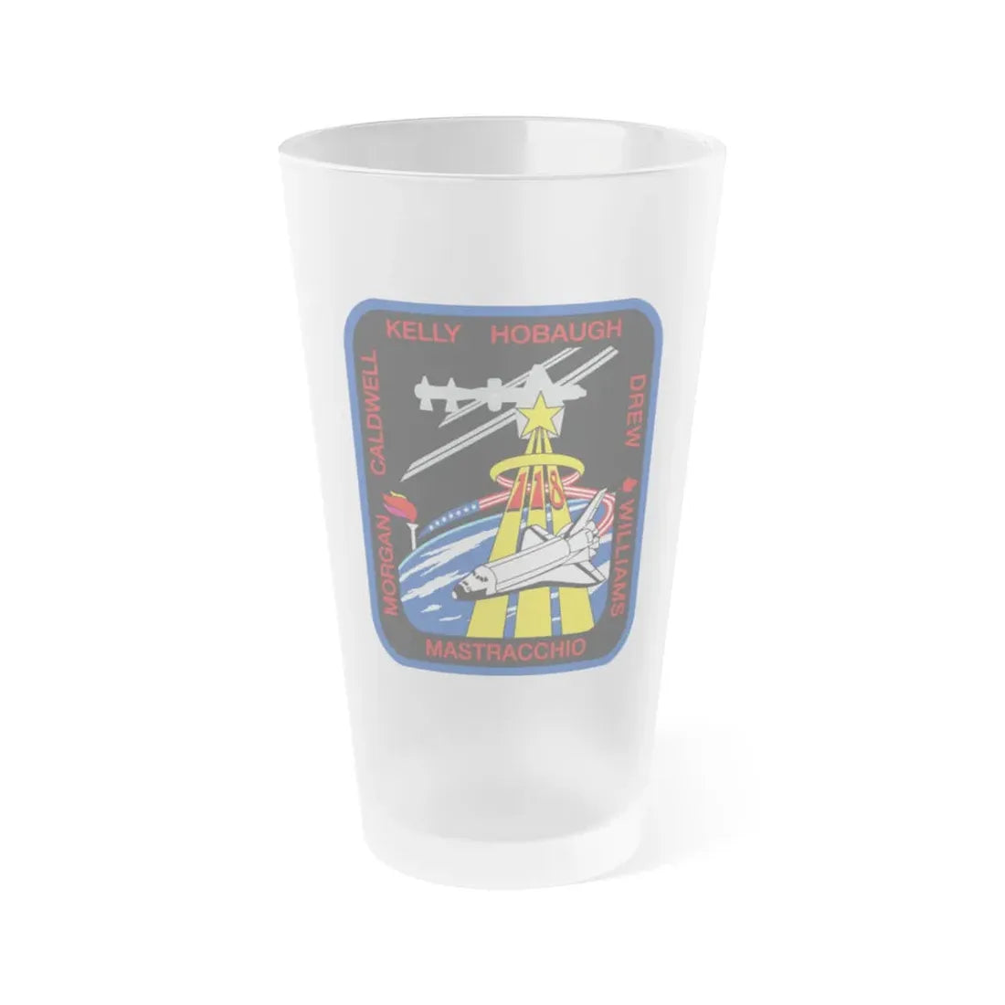 STS 118 (NASA) Frosted Pint Glass 16oz Default Title - Go Mug Yourself