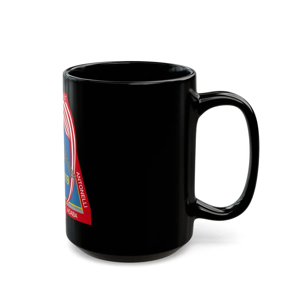 STS 119 (NASA) Black Coffee Mug-Go Mug Yourself