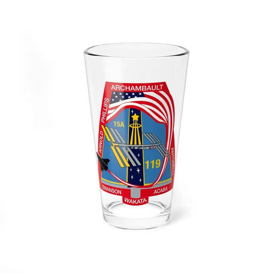 STS 119 (NASA) Pint Glass 16oz 16oz - Go Mug Yourself