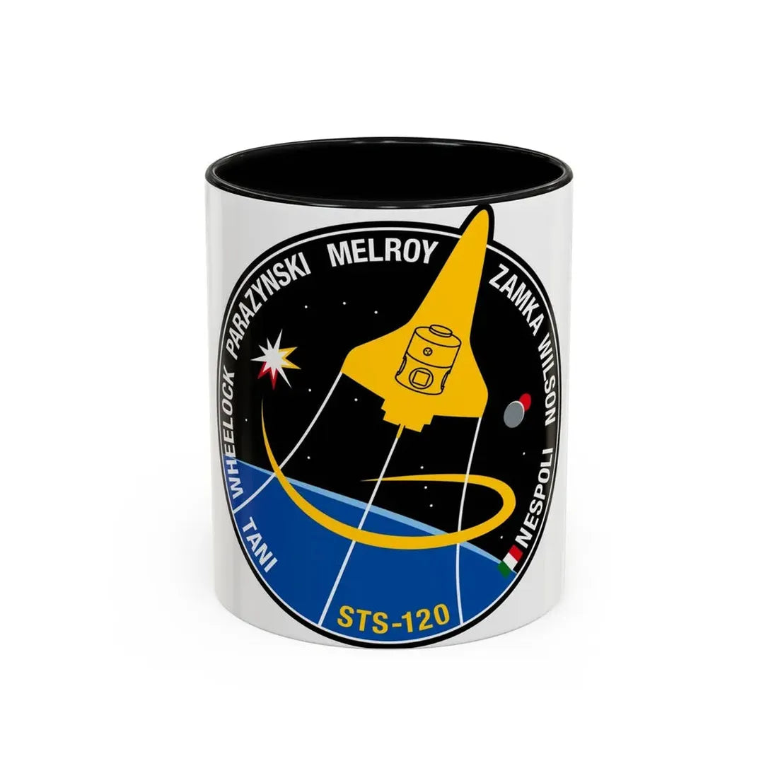 STS 120 (NASA) Accent Coffee Mug 11oz Black - Go Mug Yourself