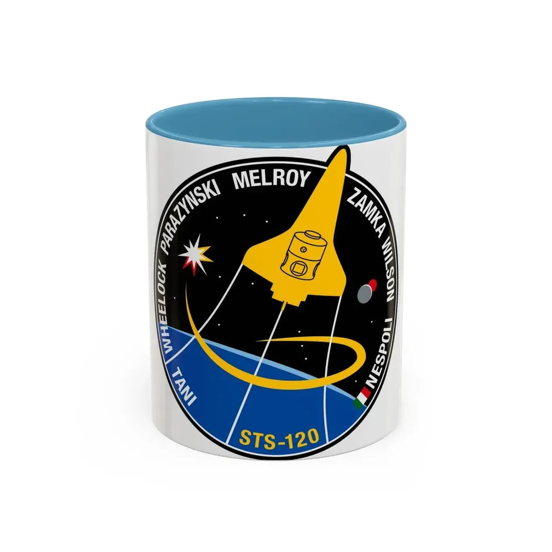 STS 120 (NASA) Accent Coffee Mug 11oz Light Blue - Go Mug Yourself