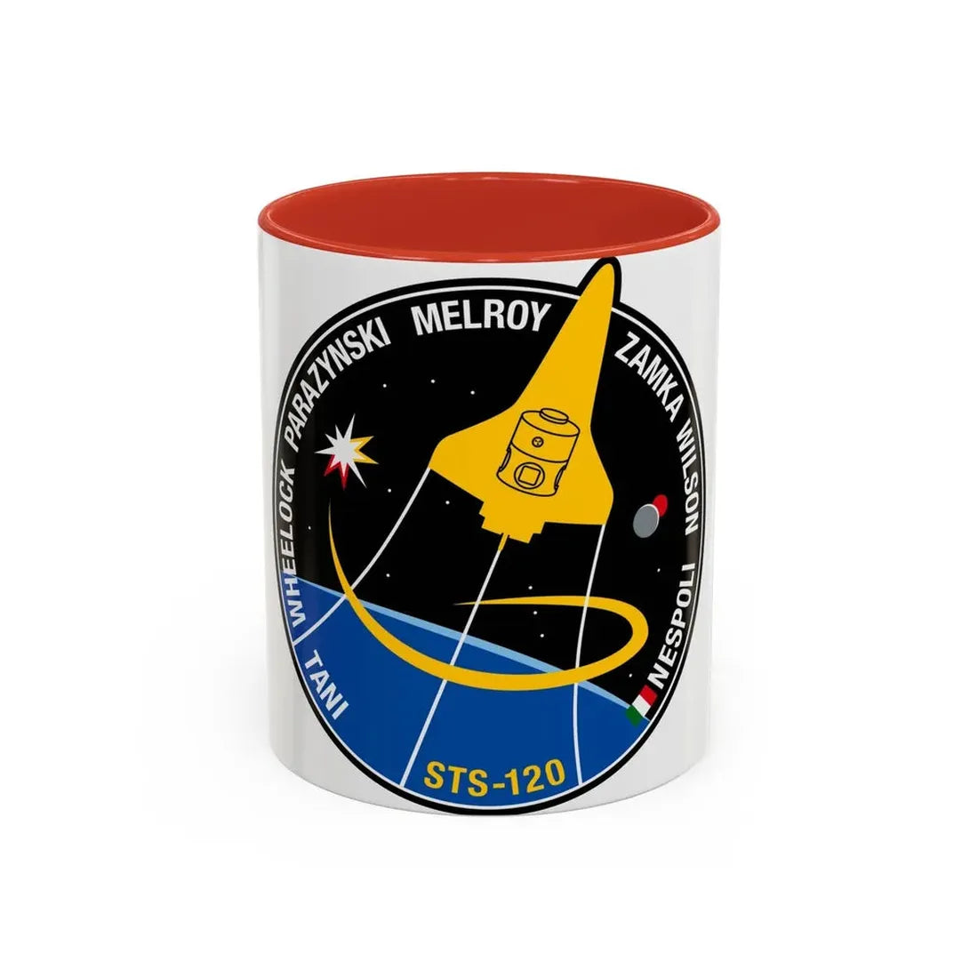 STS 120 (NASA) Accent Coffee Mug 11oz Red - Go Mug Yourself