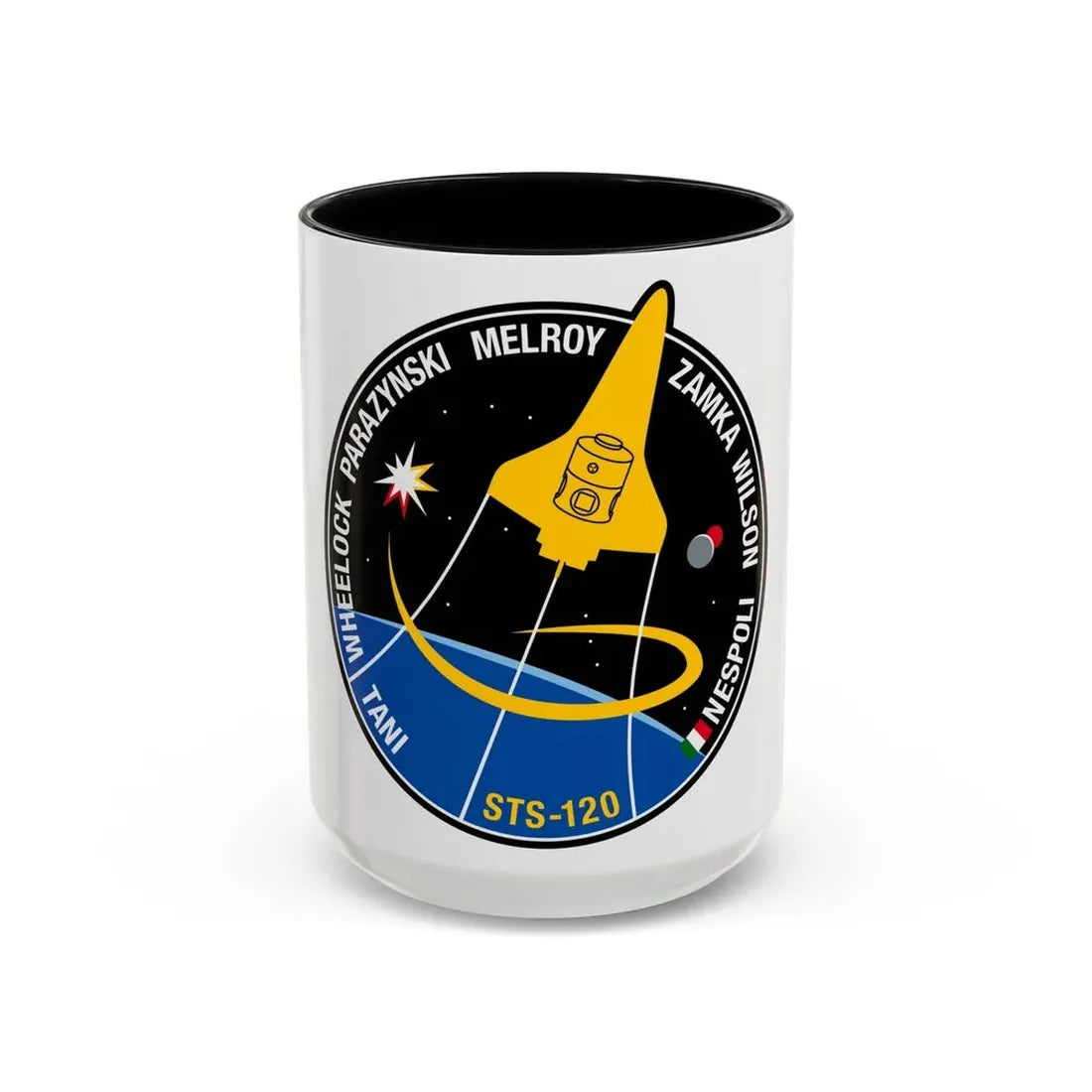 STS 120 (NASA) Accent Coffee Mug 15oz Black - Go Mug Yourself