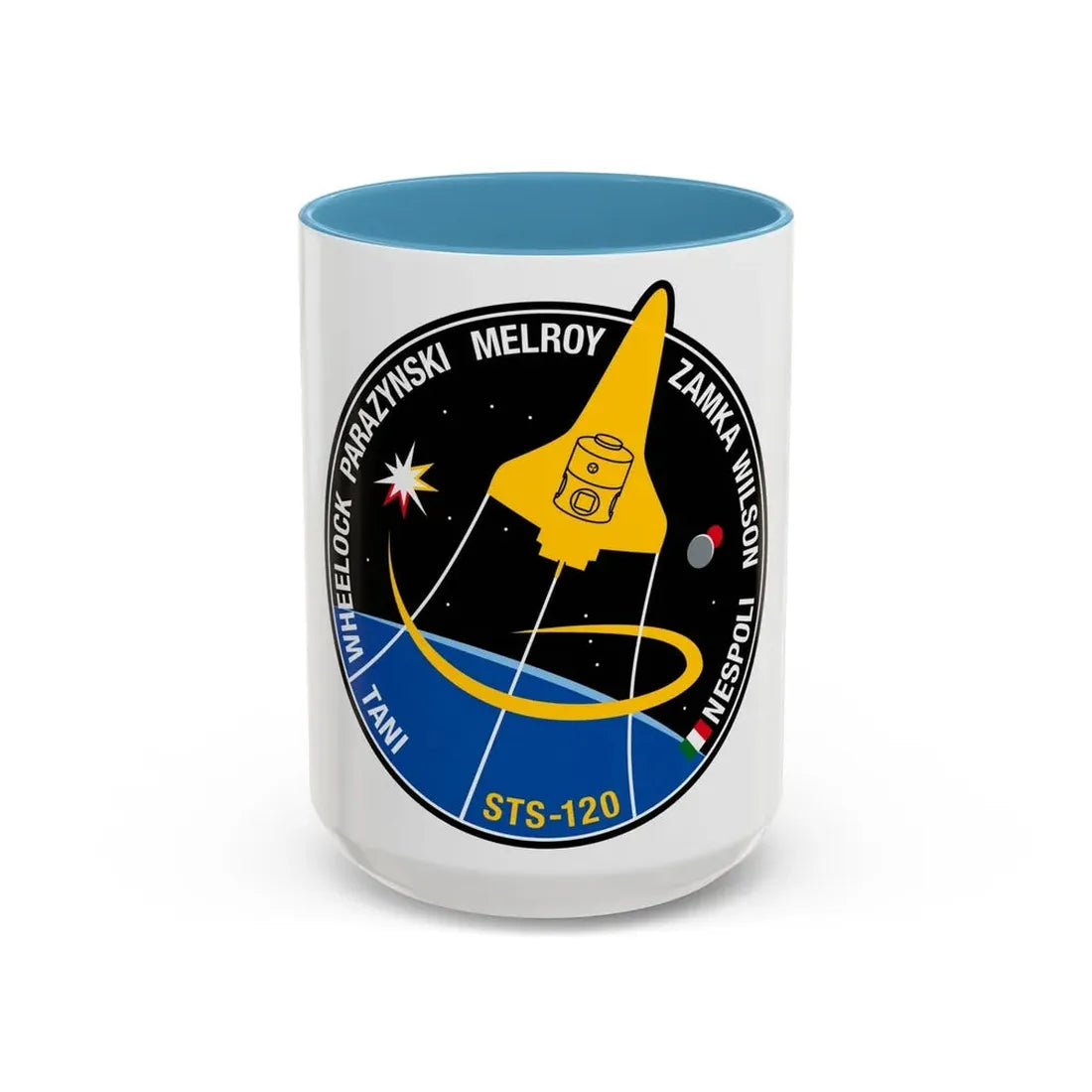 STS 120 (NASA) Accent Coffee Mug 15oz Light Blue - Go Mug Yourself