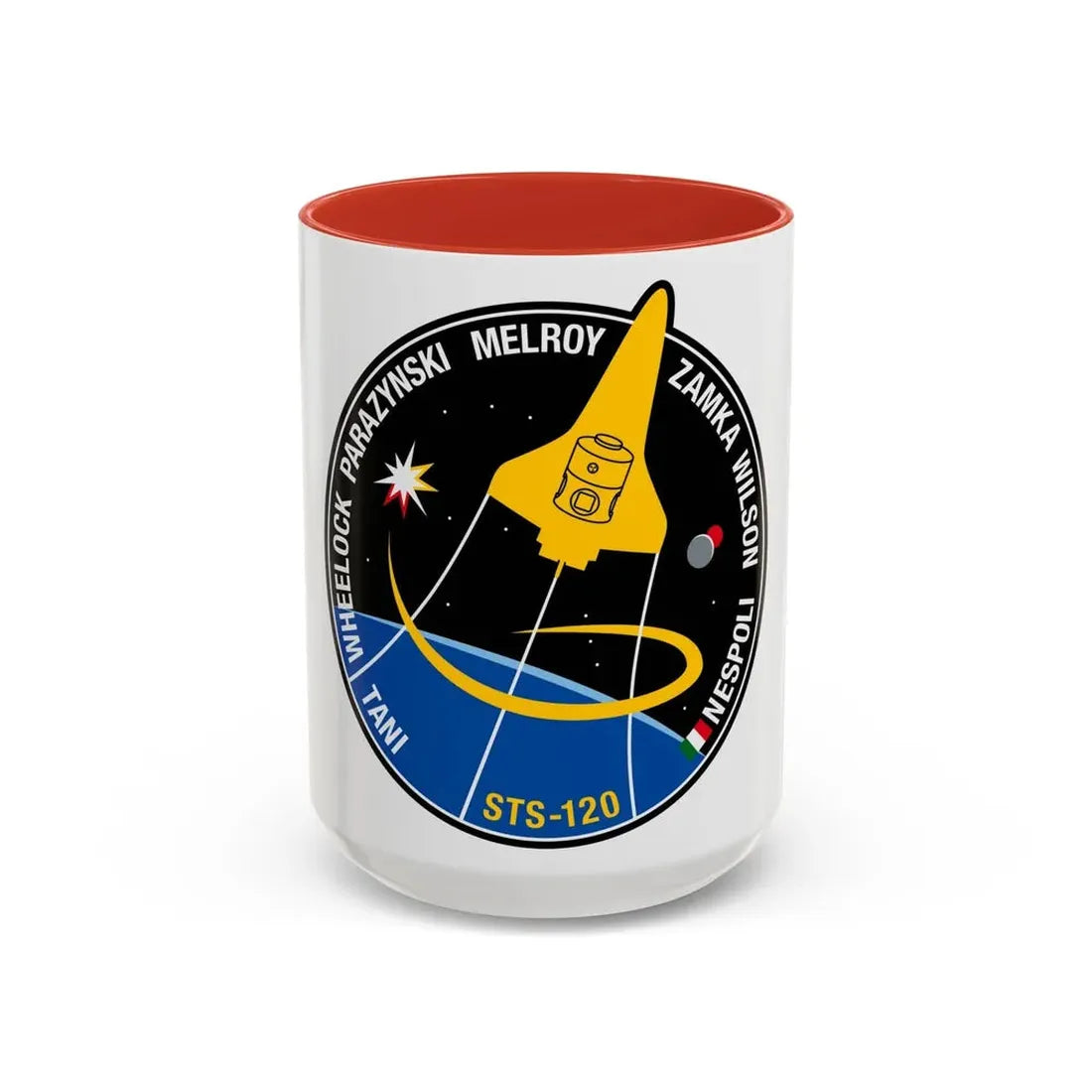 STS 120 (NASA) Accent Coffee Mug 15oz Red - Go Mug Yourself