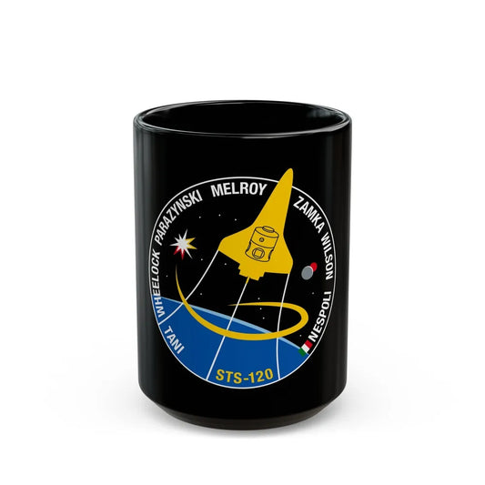 STS 120 (NASA) Black Coffee Mug-15oz-Go Mug Yourself