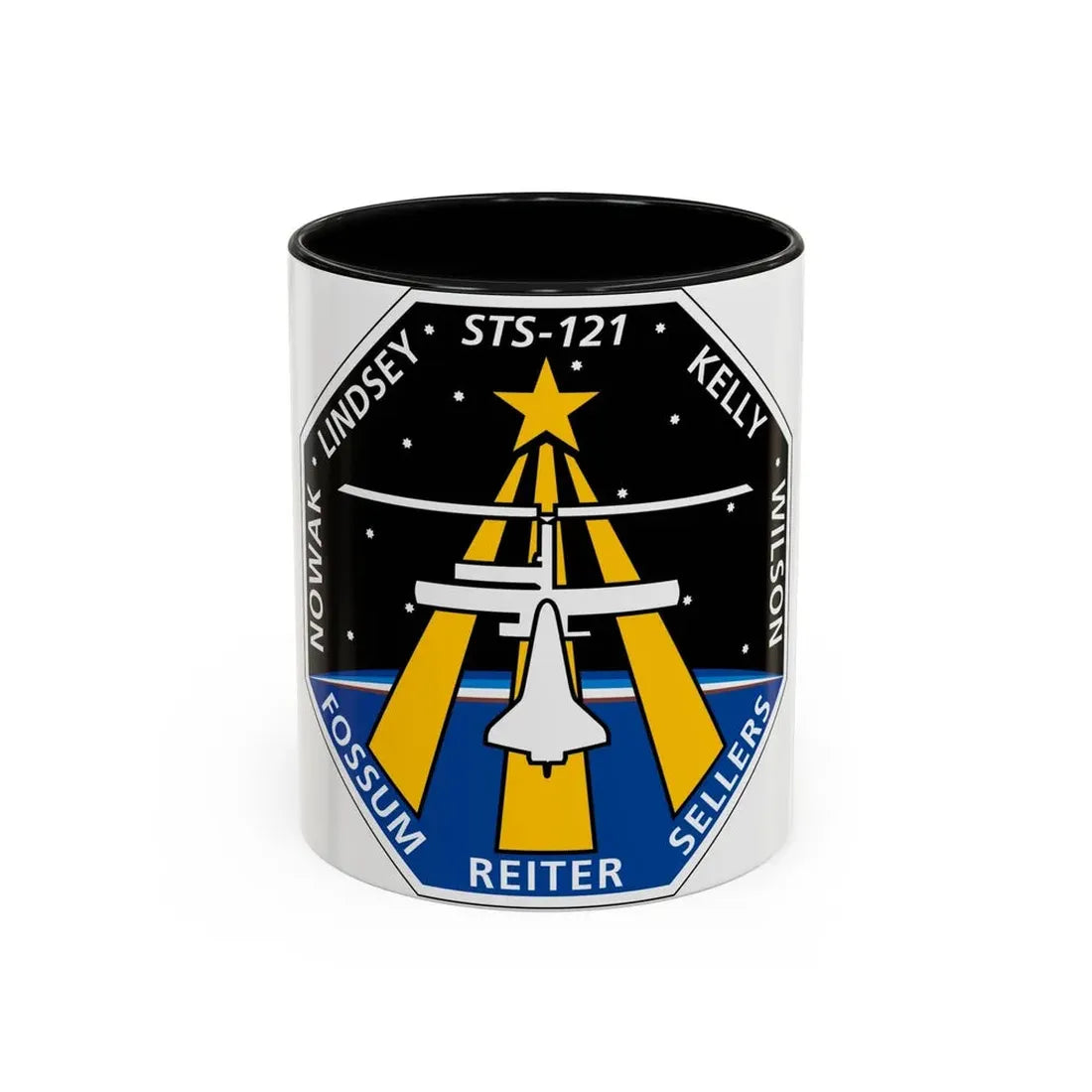STS 121 (NASA) Accent Coffee Mug 11oz Black - Go Mug Yourself