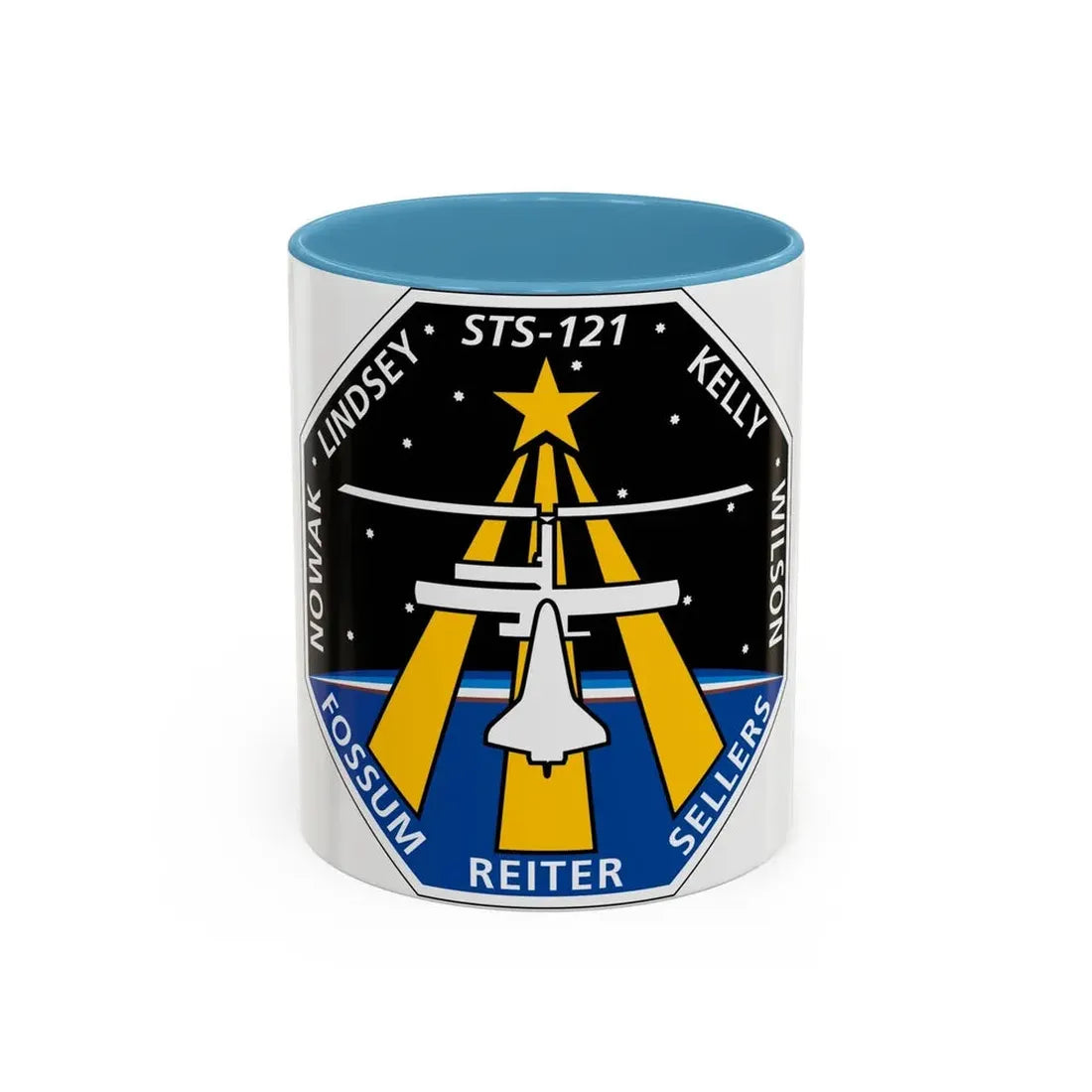 STS 121 (NASA) Accent Coffee Mug 11oz Light Blue - Go Mug Yourself