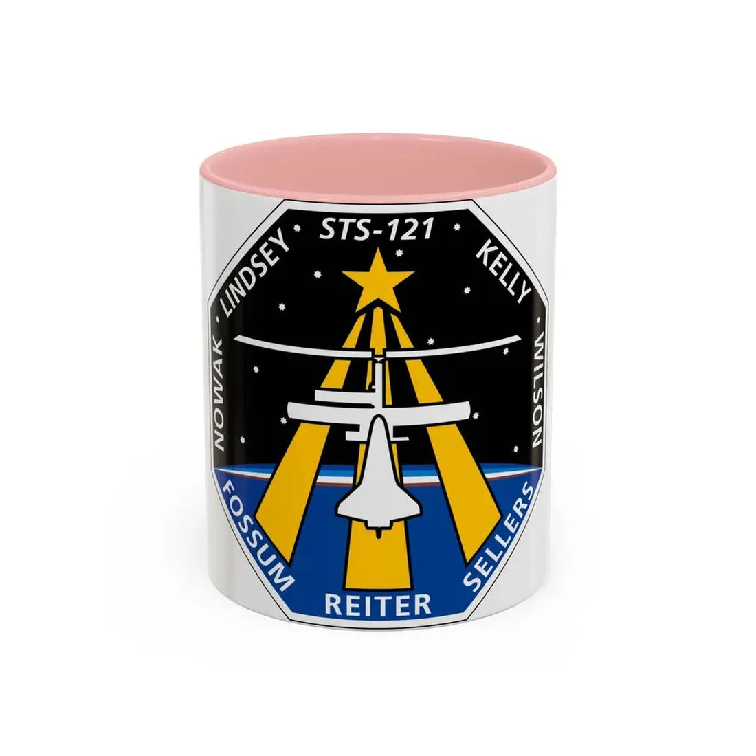 STS 121 (NASA) Accent Coffee Mug 11oz Pink - Go Mug Yourself