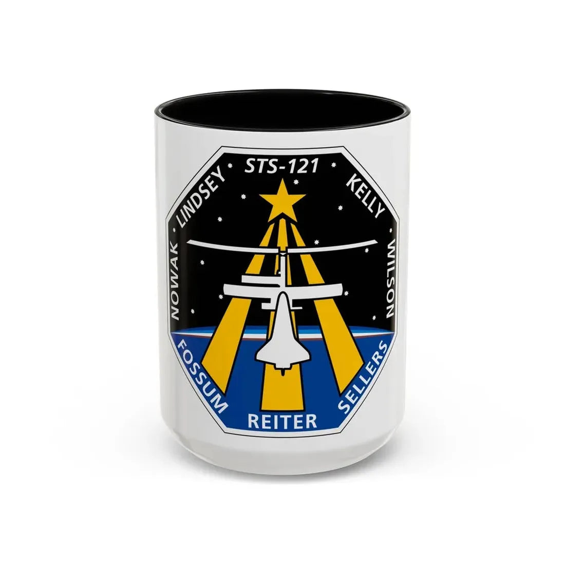 STS 121 (NASA) Accent Coffee Mug 15oz Black - Go Mug Yourself