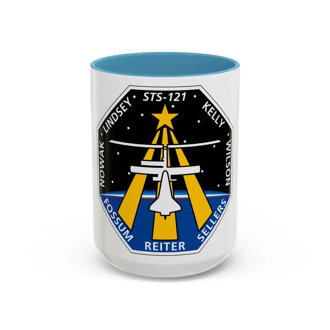 STS 121 (NASA) Accent Coffee Mug 15oz Light Blue - Go Mug Yourself