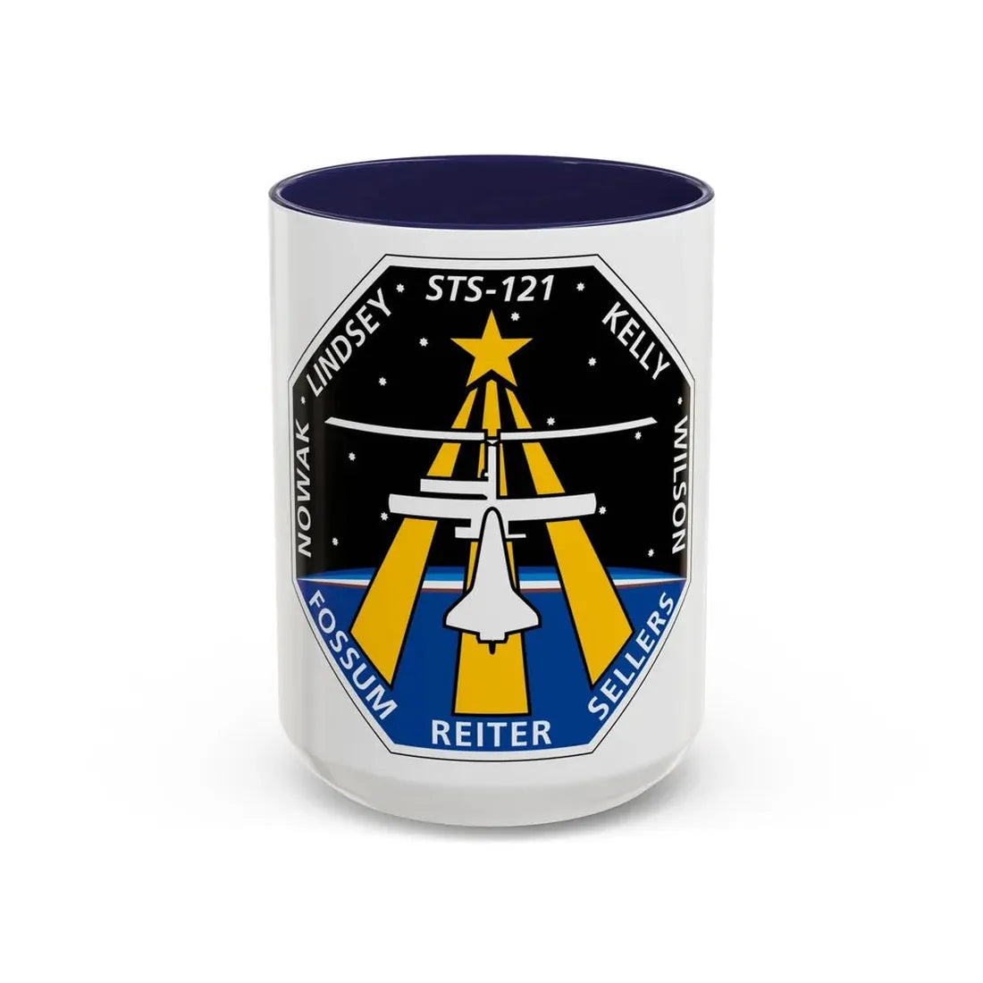 STS 121 (NASA) Accent Coffee Mug 15oz Navy - Go Mug Yourself