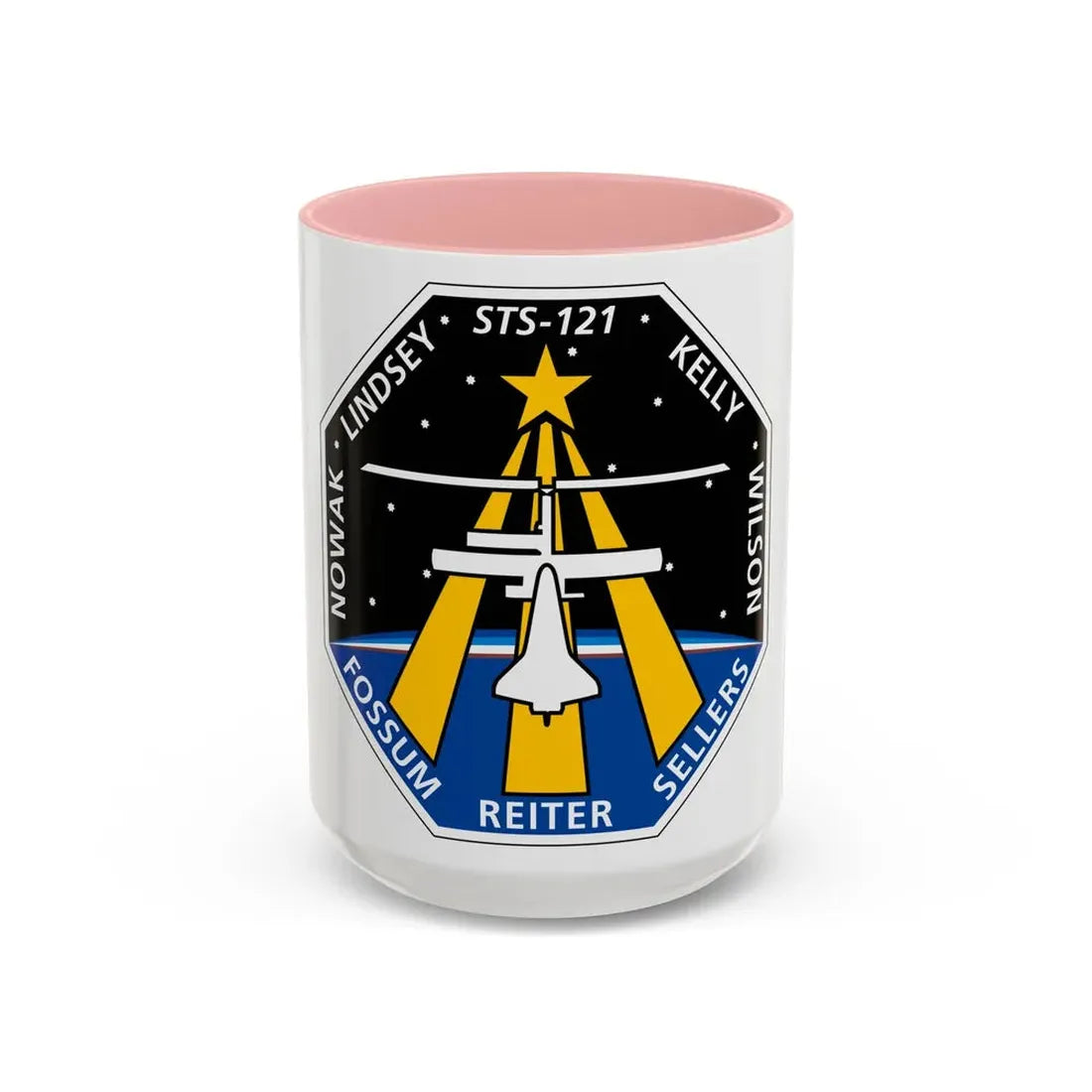 STS 121 (NASA) Accent Coffee Mug 15oz Pink - Go Mug Yourself