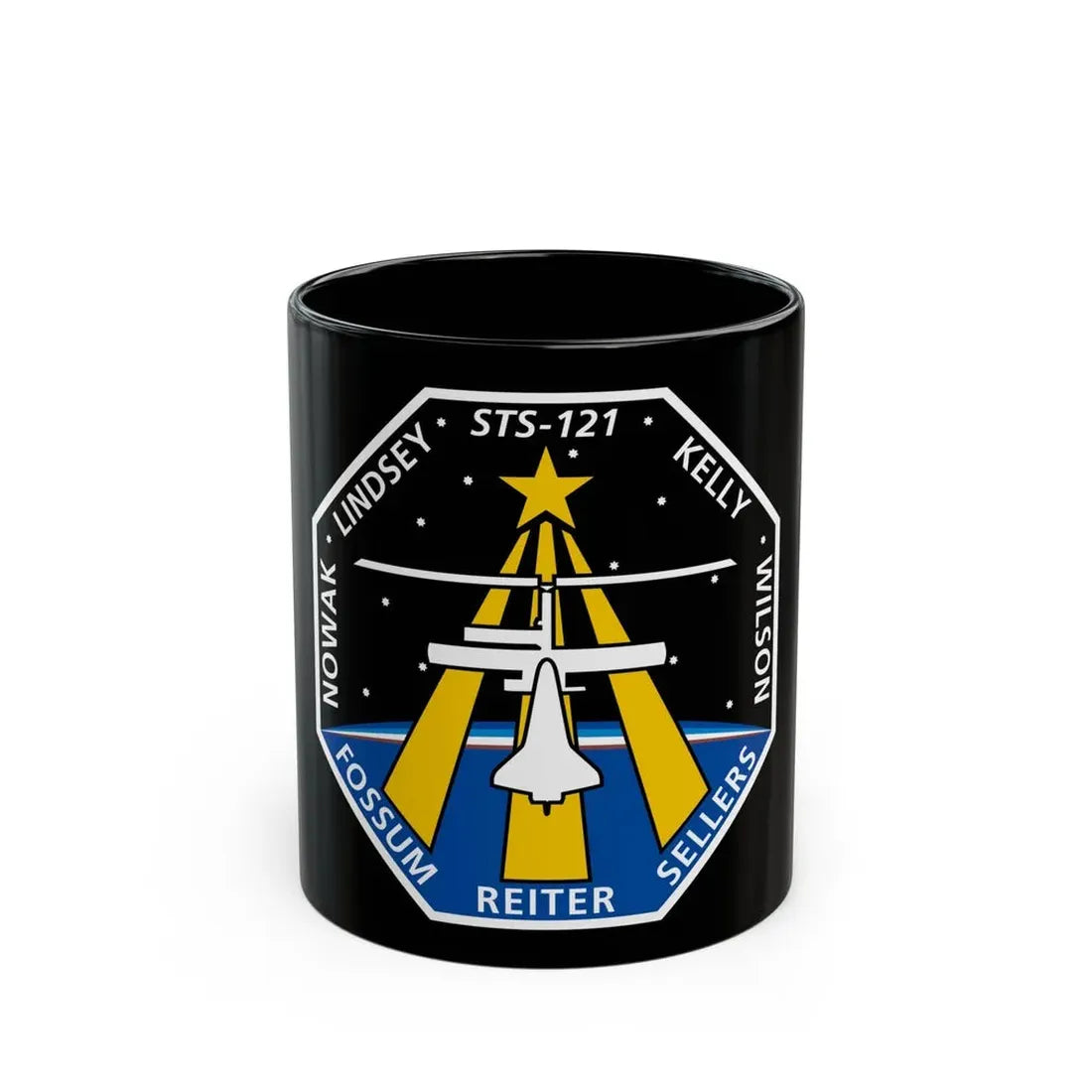 STS 121 (NASA) Black Coffee Mug 11oz - Go Mug Yourself