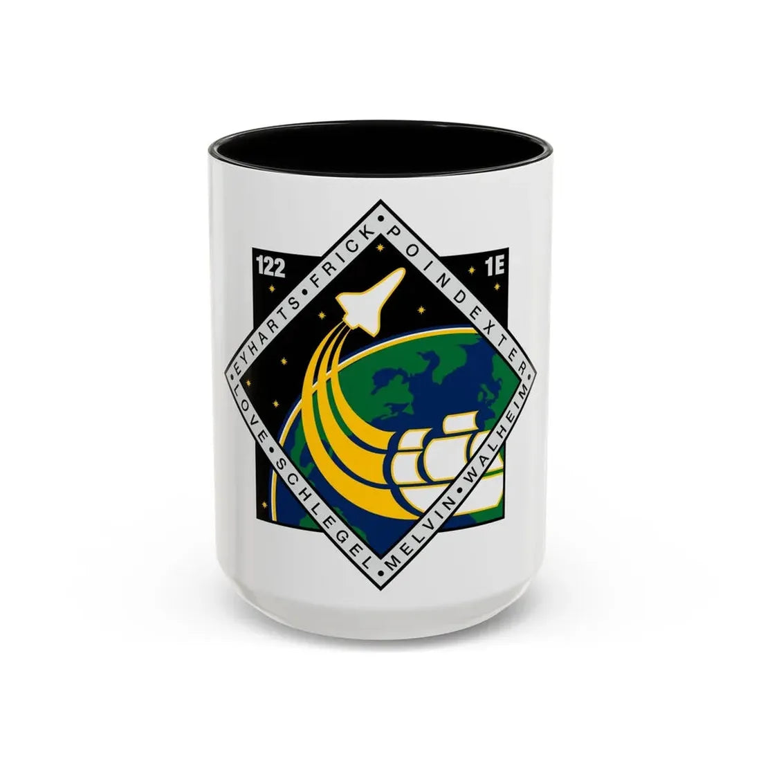 STS 122 (NASA) Accent Coffee Mug 15oz Black - Go Mug Yourself