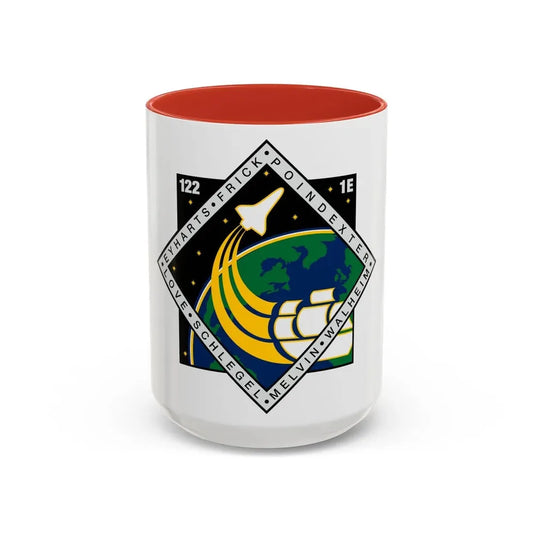 STS 122 (NASA) Accent Coffee Mug 15oz Red - Go Mug Yourself