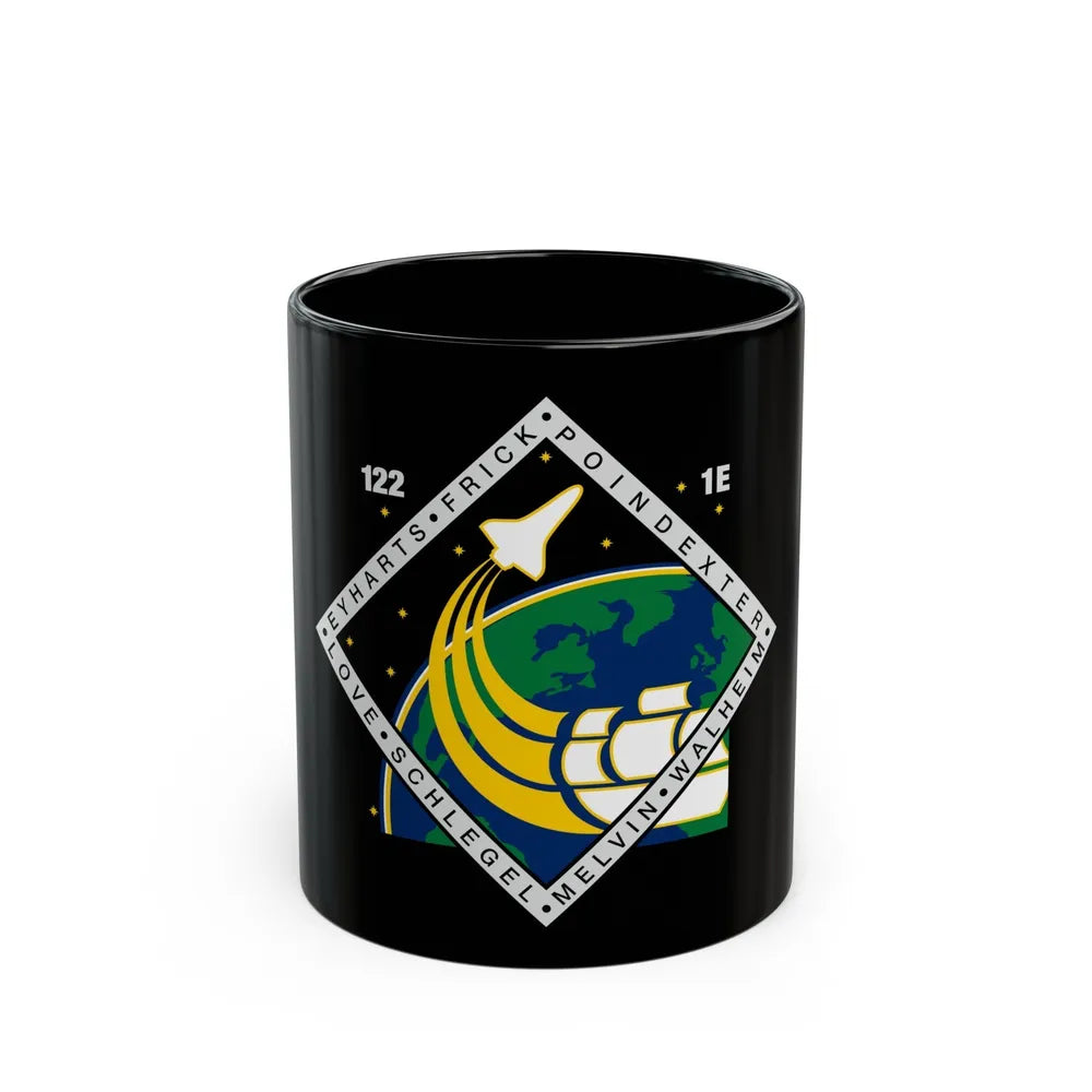 STS 122 (NASA) Black Coffee Mug-11oz-Go Mug Yourself