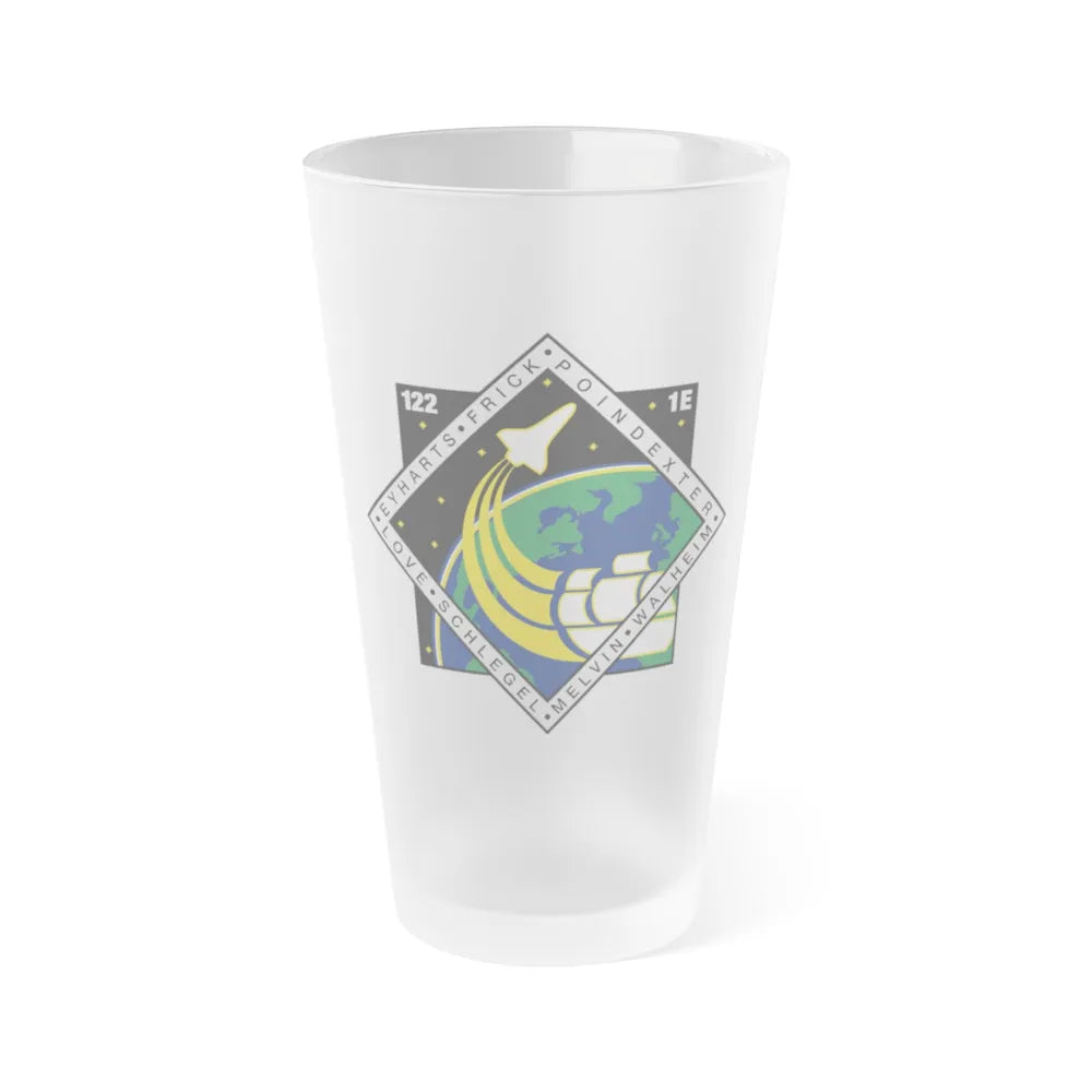 STS 122 (NASA) Frosted Pint Glass 16oz-16oz-Frosted-Go Mug Yourself