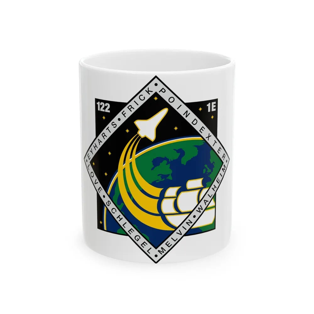 STS 122 (NASA) White Coffee Mug-11oz-Go Mug Yourself