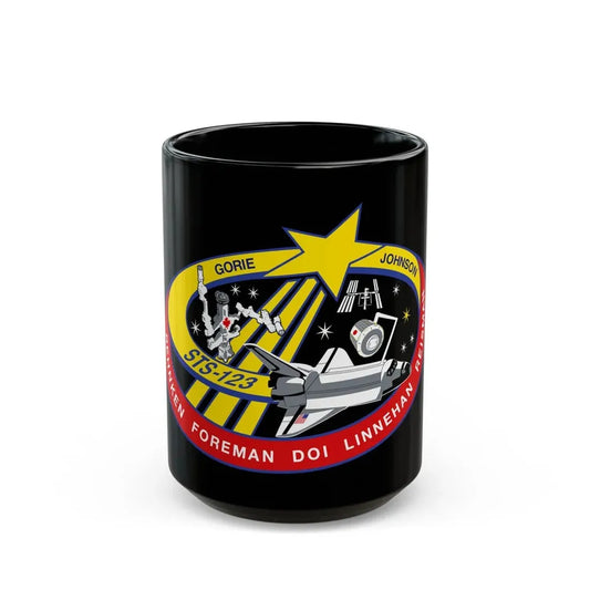 STS 123 (NASA) Black Coffee Mug 15oz - Go Mug Yourself