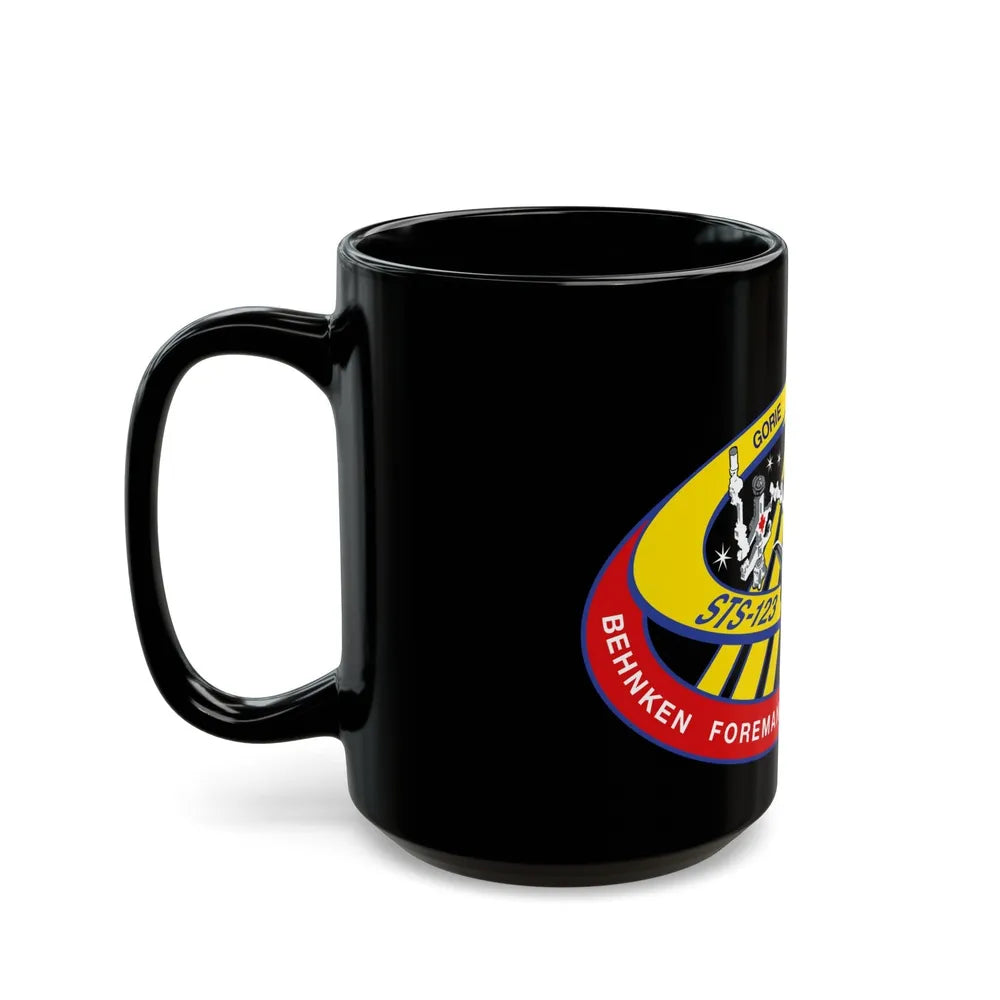 STS 123 (NASA) Black Coffee Mug-Go Mug Yourself