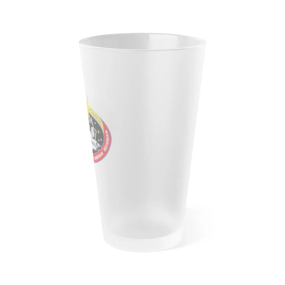 STS 123 (NASA) Frosted Pint Glass 16oz-Go Mug Yourself