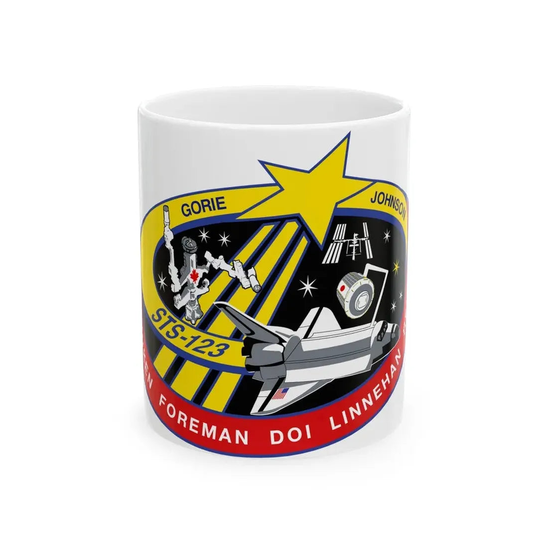 STS 123 (NASA) White Coffee Mug 11oz - Go Mug Yourself