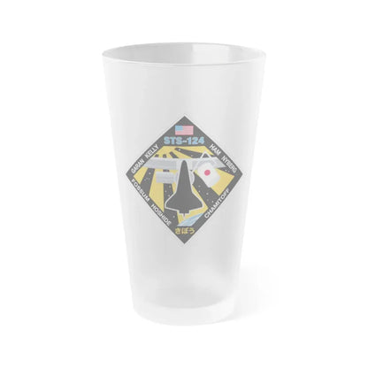 STS 124 (NASA) Frosted Pint Glass 16oz 16oz Frosted - Go Mug Yourself