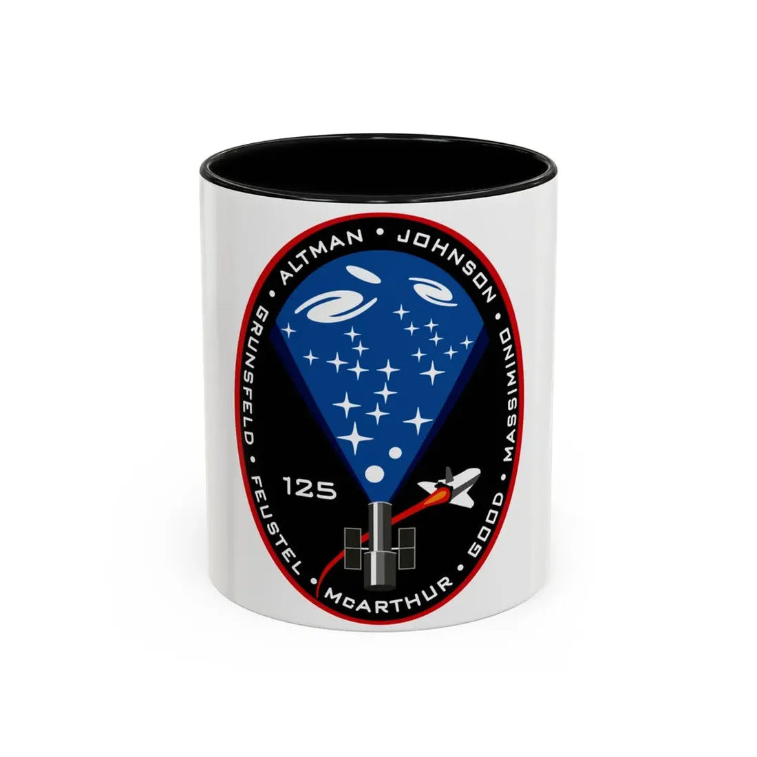 STS 125 (NASA) Accent Coffee Mug 11oz Black - Go Mug Yourself