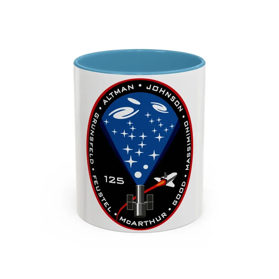 STS 125 (NASA) Accent Coffee Mug 11oz Light Blue - Go Mug Yourself