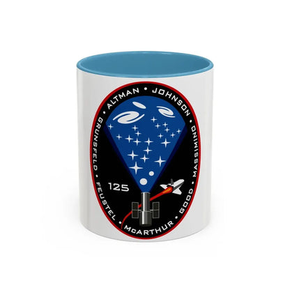 STS 125 (NASA) Accent Coffee Mug 11oz Light Blue - Go Mug Yourself