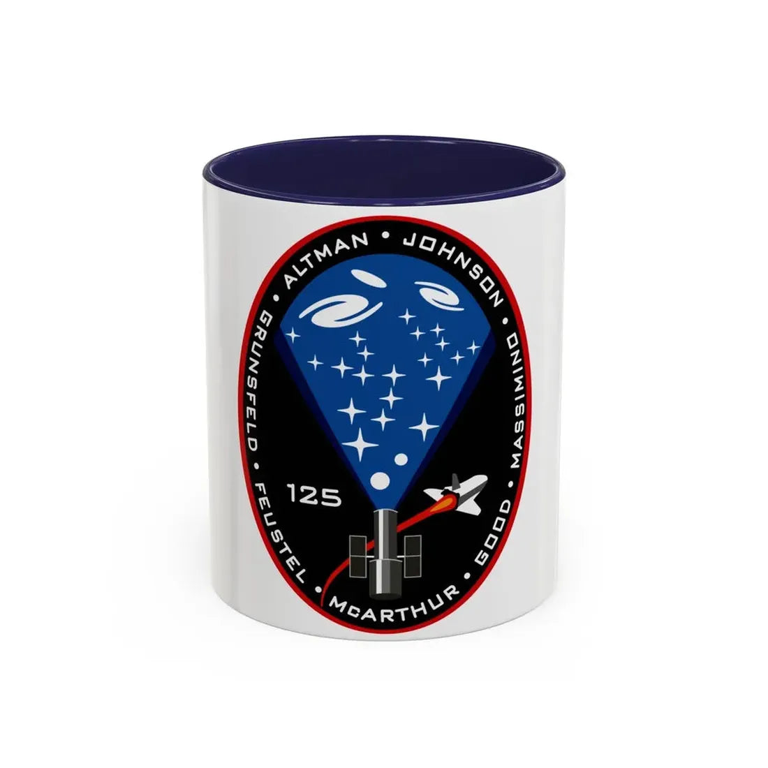 STS 125 (NASA) Accent Coffee Mug 11oz Navy - Go Mug Yourself