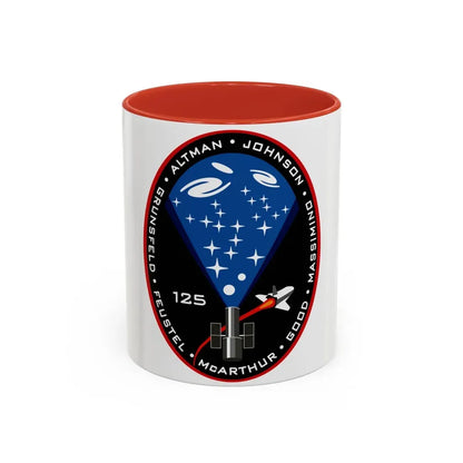 STS 125 (NASA) Accent Coffee Mug 11oz Red - Go Mug Yourself