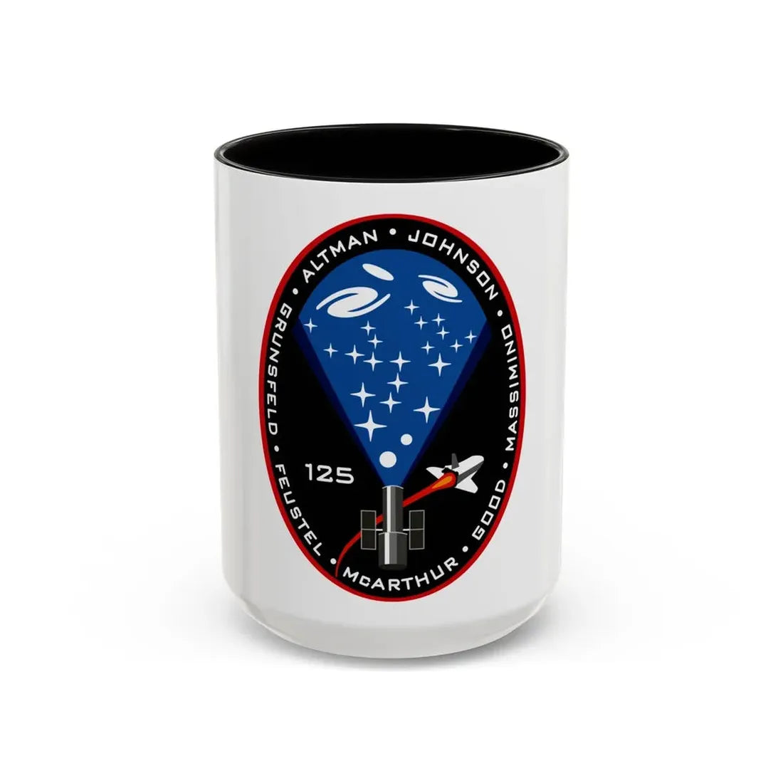 STS 125 (NASA) Accent Coffee Mug 15oz Black - Go Mug Yourself
