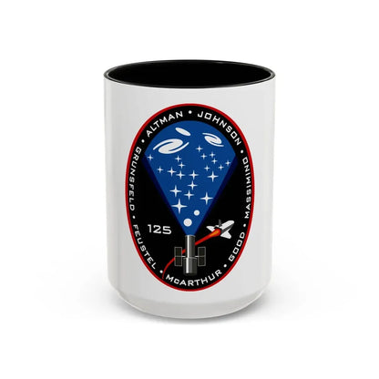 STS 125 (NASA) Accent Coffee Mug 15oz Black - Go Mug Yourself