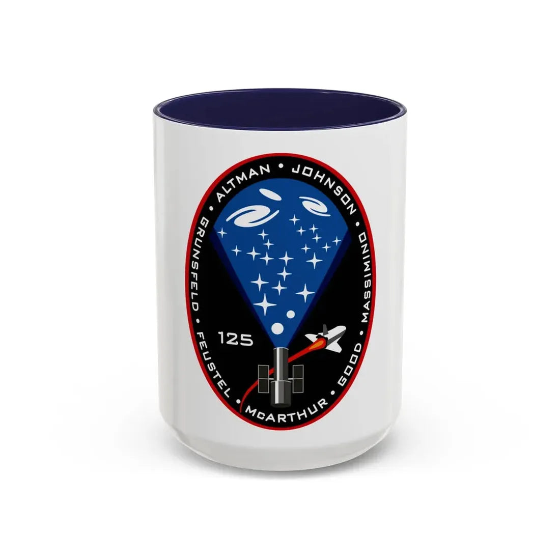 STS 125 (NASA) Accent Coffee Mug 15oz Navy - Go Mug Yourself