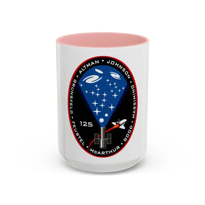STS 125 (NASA) Accent Coffee Mug 15oz Pink - Go Mug Yourself