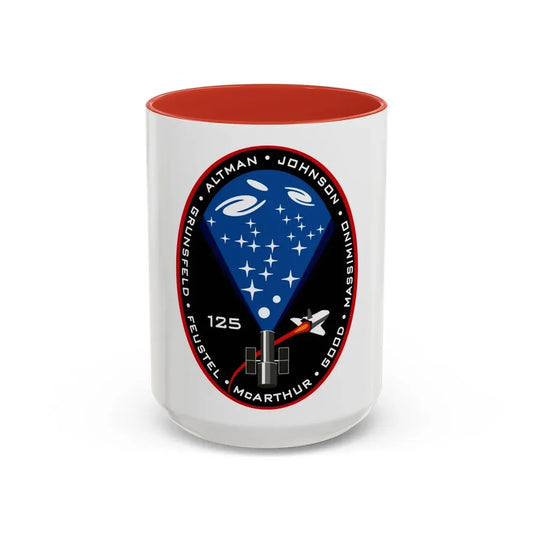 STS 125 (NASA) Accent Coffee Mug 15oz Red - Go Mug Yourself