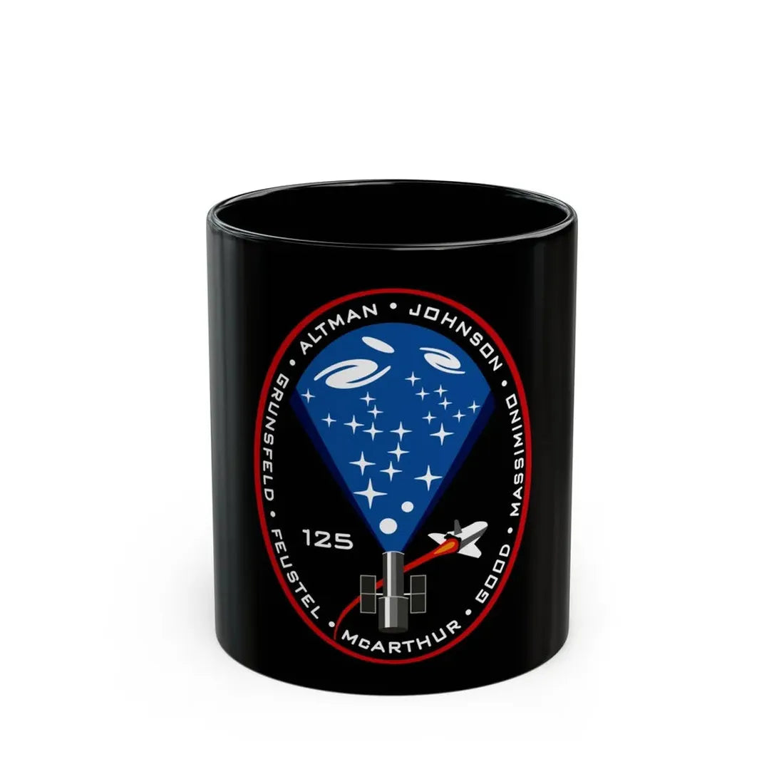 STS 125 (NASA) Black Coffee Mug 11oz - Go Mug Yourself