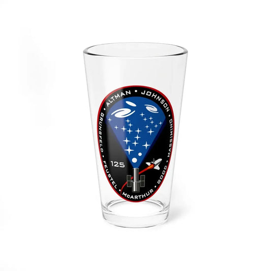 STS 125 (NASA) Pint Glass 16oz 16oz - Go Mug Yourself