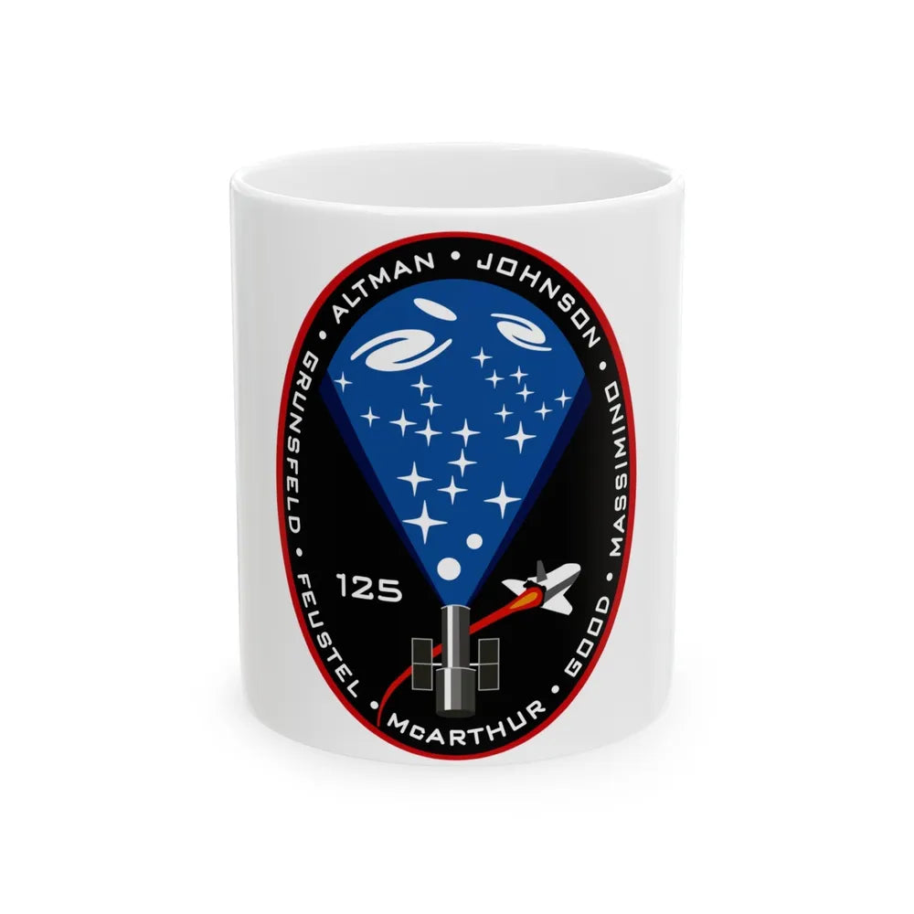 STS 125 (NASA) White Coffee Mug-11oz-Go Mug Yourself