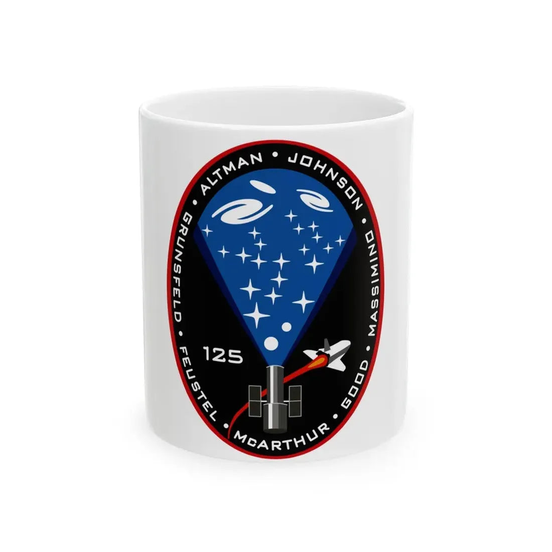 STS 125 (NASA) White Coffee Mug 11oz - Go Mug Yourself