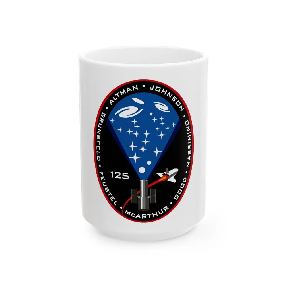 STS 125 (NASA) White Coffee Mug-15oz-Go Mug Yourself