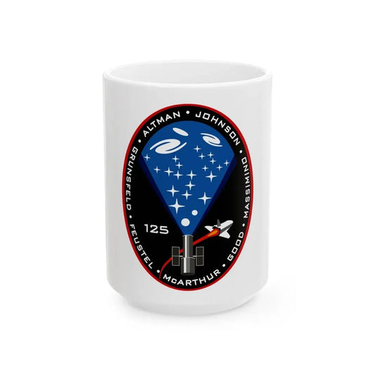 STS 125 (NASA) White Coffee Mug 15oz - Go Mug Yourself