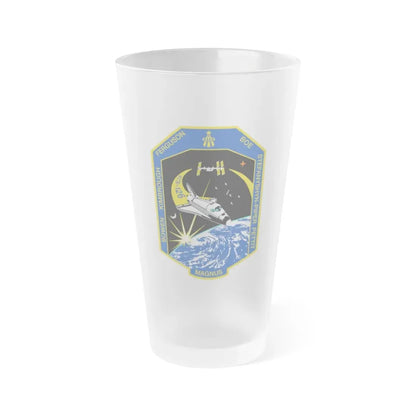 STS 126 (NASA) Frosted Pint Glass 16oz 16oz Frosted - Go Mug Yourself